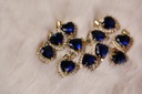 Dije de Corazon con Zirconia Azul - Goldfilled 