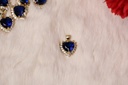 Dije de Corazon con Zirconia Azul - Goldfilled 
