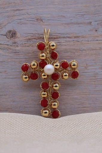 Dije de Cruz Artesanal - Goldfilled