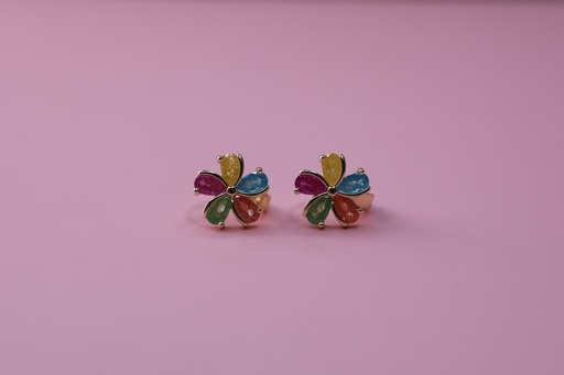 Arete de Flor - Rodio
