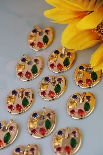 Dije de Paleta de Pintura - Goldfilled