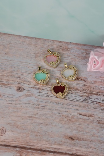 Dije de Corazon con Nacar - Goldfilled