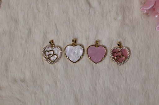 Dije de Corazon con Nacar - Goldfilled